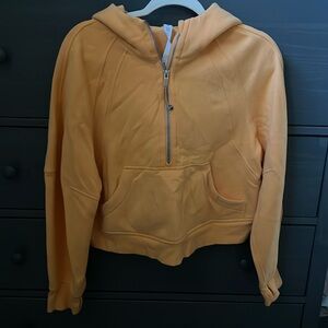 Orange cream Scuba Oversized Half-Zip Hoodie, barely worn, XS/S